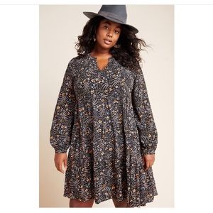 Maeve by Anthropologie 3XL Long Sleeve Floral Tunic/Mini Dress